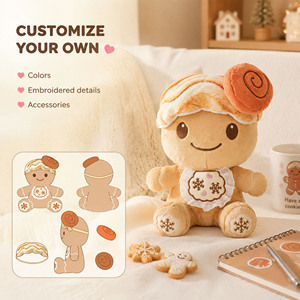 Peluche personnalisée Bonhomme en pain d'épices de Noël CE ASTM Faible MOQ Vente en gros Haute Qualité Jouets en peluche Kawaii pour Enfants - Product Image 1
