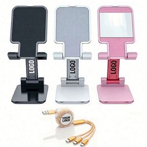 Wholesale Business Gift Adjustable Mobile Phone <b>Stand</b> Logo Foldable Desktop Holder <b>for</b> All Smartphones - Product Image 1