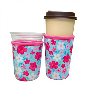 Portavasos de Neopreno Personalizados al por Mayor, Funda para Café Frío con Código QR, Asa para Vaso, Etiqueta Personalizada con Nombre de Tienda, Patrones - Product Image 1