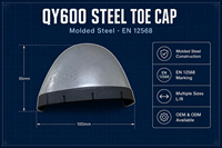 Inserts de protection pour chaussures de sécurité à embout en acier, embout en acier inoxydable anti-écrasement pour hommes, bottes de travail industrielles, vente en gros