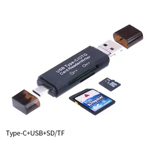 Sıcak OTG okuyucu USB 3.0 çok fonksiyonlu 2 In 1 aynı anda okuma ve yazma bellek kart okuyucu PC dizüstü telefon için