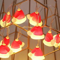 Festliche Dekorationen LED Weihnachtsbaum-Lichterkette Weihnachtsmann Schneemann Lichterkette Fünfzackiger Stern Farbige Beleuchtung