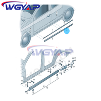 WGYAP OEM 3C0 854 950 9B9 3C0854950 B GRU Moulure de porte inférieure arrière droite pour Volkswagen pour Passat Magotan Arteon CC 2012