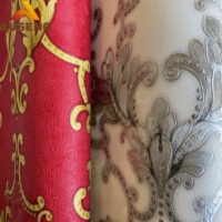 Wallpaper Dinding Vintage Mewah, Wallpaper Pvc Elegan Bunga Mawar Emas Cantik untuk Dinding