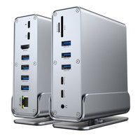 Rocketek USB 3.0 16 en 1 Hub USB C Multiport Adaptateur Hub 4K/60Hz PD 100W 1000Mbps SD/TF Station d'accueil Hub USB 3.0