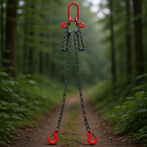 Eslinga de cadena de elevación de 5/16 pulg. x 6 pies, Grado G80, con ganchos de agarre de 2 patas, estilo ojo a ojo, de alta resistencia - Product Image 2