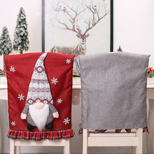 Christmas Gnome <b>Chair</b> <b>Covers</b> & Plush Table Decor Cartoon <b>Dining</b> <b>Chair</b> <b>Covers</b> Festive Home Party Decor for Xmas Gifts - Product Image 3