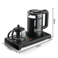 Bouilloire électrique double usage RAF Smart 1,8 L + 0,6 L 1500 W de haute qualité, sans BPA, avec plateau