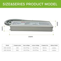 Fácil instalación Emergencia Gran potencia 50W 1,5 H Sinusoidal 0-10V Triac Regulable Inversor de respaldo de emergencia
