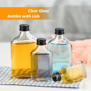 ขวดแก้วใส่เหล้าขนาดเล็ก50มล. 100มล. พร้อมฝาอลูมิเนียมสำหรับน้ำเชื่อมซอส - Product Image 3
