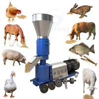 Machine automatique de fabrication d'aliments pour volailles de 22 kW, 800-100 kg/h, machine à granulés d'aliments pour animaux, moulin à granulés d'aliments, granulateur à matrice plate à vendre