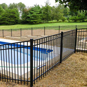Recinzione da Giardino in Tubi d'Acciaio Zincato Colorbond, <span class=keywords><strong>Palo</strong></span> Nero in <span class=keywords><strong>Corten</strong></span>, Recinzione in Acciaio con Parte Superiore a Arco - Product Image 3
