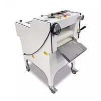Machine à rouler la pâte électrique pour boulangerie, facile à utiliser, avec rouleau réglable et plateau en acier inoxydable