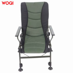 Chaise pliante d'extérieur Woqi en aluminium réglable pour le camping et la pêche, vert olive, hauteur 80 cm, portable et légère - Product Image 2