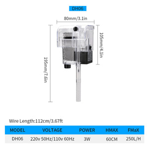 Bán Sỉ Bộ Lọc Bể Cá Bộ Lọc Thác Nước Gắn Tường Bộ Lọc Bên Ngoài Cho Bể Cá Bơm Oxy Bể Rùa Nhỏ Bằng Cotton - Product Image 3