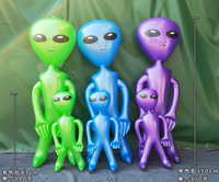 Poupée gonflable Alien pour Halloween/Noël, accessoire de décoration effrayant pour fêtes et bars, en PVC écologique, compatible OEM/ODM