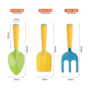Kit d'outils de jardinage à main en plastique 3 pièces en gros <span class=keywords><strong>enfant</strong></span> outils de jardinage pour cadeau d'enfants - Product Image 2