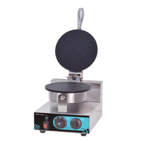 Astar 1 Plaque Électrique Cône Gaufrier Durable En Acier Inoxydable Snack Restaurants En Acier Inoxydable Gâteau Machine Cuisson Des Aliments