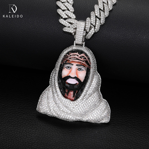 จี้พระเยซูสไตล์ฮิปฮอป Kaleido รุ่นใหม่ มีสินค้าในสต็อก ประดับเพชร CZ เต็มตัว พร้อมรายละเอียดเคลือบเงา เครื่องประดับแฟชั่นสุดเท่ห์ อินเทรนด์ - Product Image 2