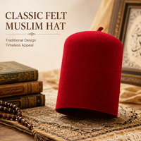 Fabricant de chapeaux musulmans sur mesure, casquette islamique en feutre, OEM ODM, vente en gros de couvre-chefs religieux avec logo et emballage personnalisés