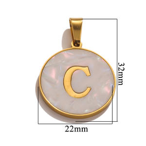 Moda 26 accessori per ciondoli con lettere iniziali 18k in acciaio inossidabile con nome personalizzato accessori da donna collana - Product Image 5