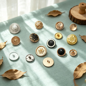 Boutons métalliques de haute qualité à tige bombée, avec logo personnalisé, boutons de couture en forme de champignon, attaches métalliques pour la décoration de vêtements - Product Image 1
