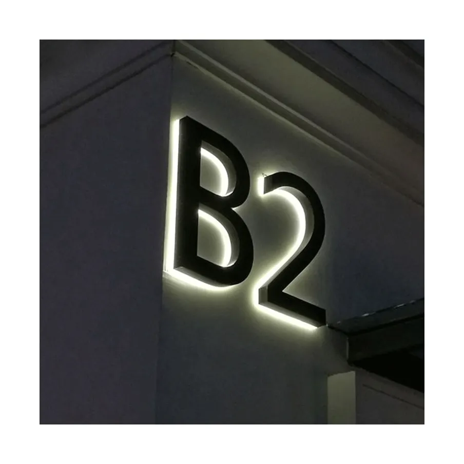 주문 금속 옥외 조명된 3d Signage 직업적인 Backlit Led 편지 표시 뒤 Led 가벼운 집 수