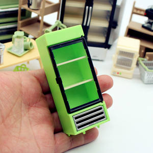 1:12 casa de muñecas muebles en <span class=keywords><strong>miniatura</strong></span> cocina escena jugar niños juguetes verde refrigerador <span class=keywords><strong>congelador</strong></span> - Product Image 3