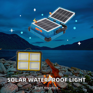 <span class=keywords><strong>Projecteur</strong></span> LED <span class=keywords><strong>solaire</strong></span> pliable à <span class=keywords><strong>double</strong></span> panneau IP66, rechargeable par USB, lampe portable pour extérieur, jardin, randonnée, lampe d'urgence - Product Image 2