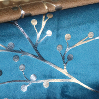 Tissu de rideau bronzé, design personnalisé, 100% polyester, 180 g/m², velours doré, textile d'ameublement BL333G6
