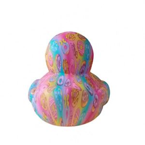 Pato Amarillo Grande de 16.8 cm con Diseño de Impresión por Transferencia de Agua, Juguete de Playa para Niños, Muñeco de 6 Pulgadas con Sonido para Educación Temprana - Product Image 4