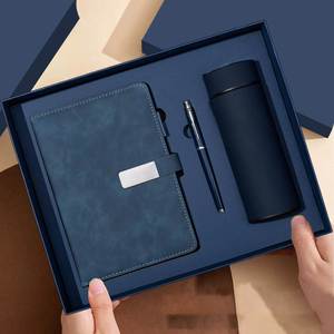 Ensemble cadeau de carnet A5 pour entreprise, logo personnalisé, souvenir, carnet avec stylo, bouteille d'eau isotherme, cadeaux promotionnels d'entreprise - Product Image 1
