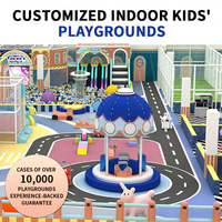 Aire de jeux colorée vintage pour enfants, équipement de jeu souple de qualité supérieure, divertissement interactif en intérieur pour les sites commerciaux à fort trafic