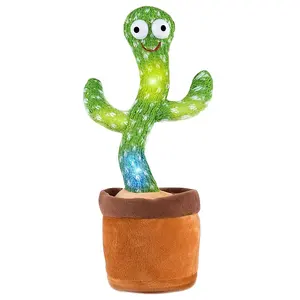 Singing Dancing Saxophone Cactus Toys Soft Plush Electric Toys Stuffed Dancing Cactus Toy
