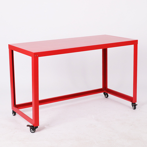 金属デスクワークステーション家庭用コンソールテーブル産業用モダンキャスター付き - Product Image 2