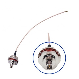 Personnalisation en usine – Connecteur SMA RP femelle étanche avec filetage de fixation M16*1.0 et joint en caoutchouc pour assemblage de câble UFL - Product Image 1