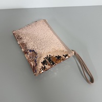 Pochette à sequins réversibles, pochette de voyage scintillante sirène avec bandoulière pour femme, soirée