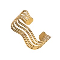 Bracelet minimaliste géométrique de style européen et américain, design cœur et fleur, plaqué or, en acier inoxydable, style français