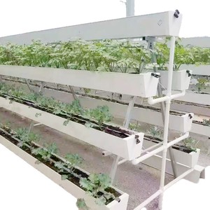 Serre hydroponique carrée personnalisable et écologique, multi-niveaux, moderne, en plastique blanc, grand pot de fleurs de 3 à 5 L pour jardin - Product Image 1