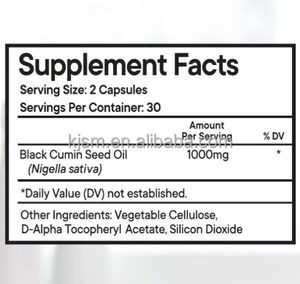 Cápsulas de Óleo de Semente de Cominho Preto OEM Não-OGM e Veganas, Cápsulas de Óleo Puro de Cominho Preto - Product Image 5