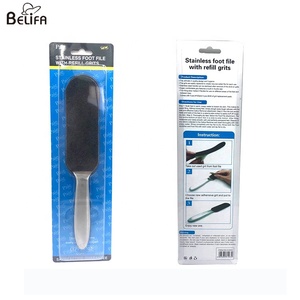 10 Cái Giấy Nhám Thay Thế Chuyên Nghiệp <span class=keywords><strong>Double</strong></span> Sided Pedicure Chết Da Callus Remover Thép Không Gỉ Kim Loại Foot File - Product Image 5