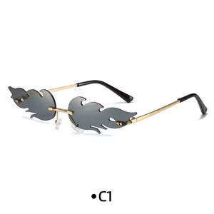 แว่นกันแดดทรงเรโทรสุดเท่ ทนรังสียูวี ดีไซน์ไร้กรอบทันสมัย สำหรับผู้ชายและผู้หญิง - Product Image 5