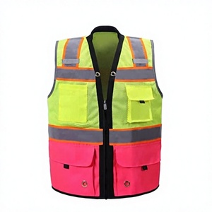 Veste de sécurité réfléchissante haute visibilité en gros, gilet de sécurité en maille haute visibilité avec poches pour vêtements de travail industriels - Product Image 1