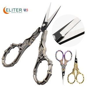 Tijeras profesionales para uñas Eliter, gran oferta, al por mayor, con dientes microfinos para coser y pescar hilo de fibra - Product Image 1