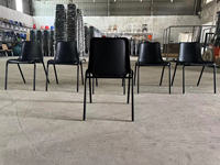 Chaise de conférence noire OK505, chaise d'étudiant durable pour réunions et salles de classe