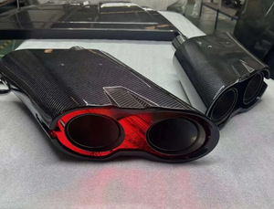 Embouts d'échappement en fibre de carbone de luxe, poli miroir brillant, épaisseur 1,5 mm, garantie 12 mois pour Mercedes-Benz Classe G G63 G550 - Product Image 5