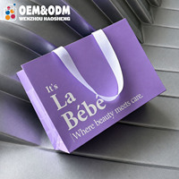 Sacs en papier personnalisés de luxe pour le shopping avec votre propre logo, sacs cadeaux en papier pour les boutiques de cosmétiques et de beauté, emballage de vente au détail