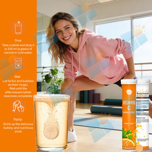 Harga Grosir Label Pribadi Tablet Air Efervesen Vitamin C 1000mg <span class=keywords><strong>Plus</strong></span> untuk Mendukung Sistem Kekebalan Tubuh dan Meningkatkan Energi - Product Image 4