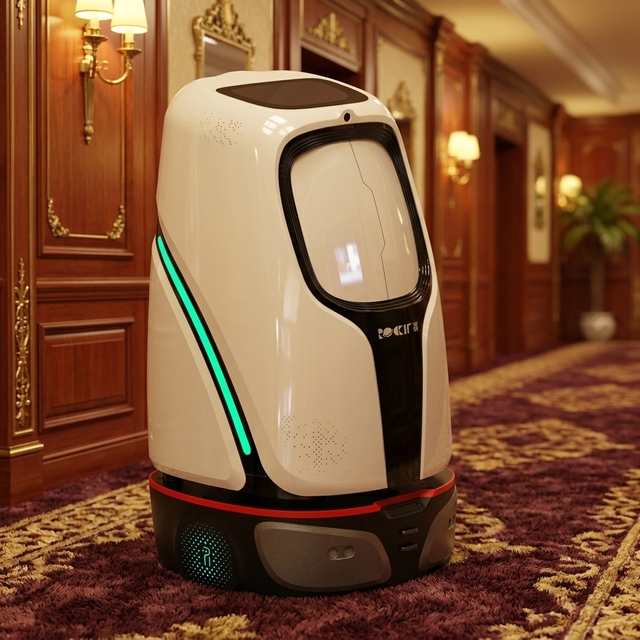 Intelligent Autonomous Lidar Navigation Food Delivery Robot Custom Steel Shell Vision Guided Service Assistant for Hotel Mall