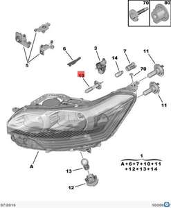 Ensemble de phares adapté aux modèles Citroën C5 (2010-2012) 9670489580 9670489480 - Product Image 6